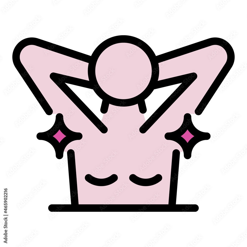 Poster clean armpits icon. outline clean armpits vector icon color flat isolated