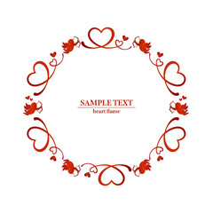 ハートと天使のフレーム