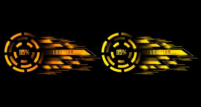 Hud Futuristic Loading Bars vector illustration
