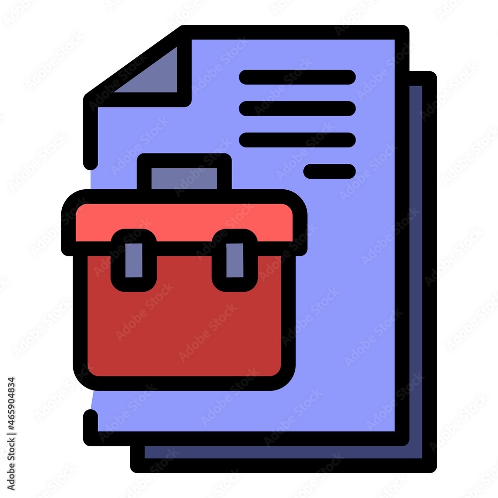 Aufkleber personal manager document icon. outline personal manager document vector icon color flat isolated