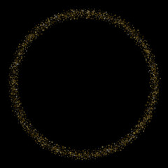 Gold Glitter Stars. Luxury Shiny Confetti.