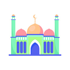 mosque building prayer design vector illustration 