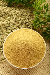 Organic cumin seed powder- Indian cooking ingredients. 
