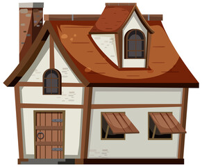 Isolated house on white background