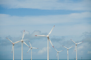 Aero generator - Wind Turbine at Windimill Power plant. High quality photo