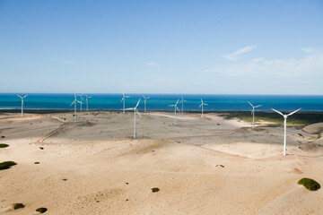 Aero generator - Wind Turbine at Windimill Power plant. High quality photo