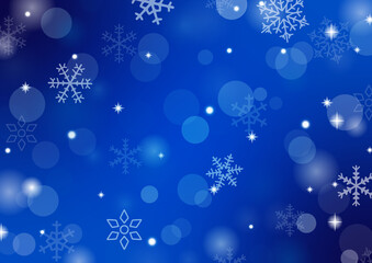 雪　冬　キラキラ　フレーム　背景