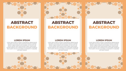 abstract geometric social media stories collection template design