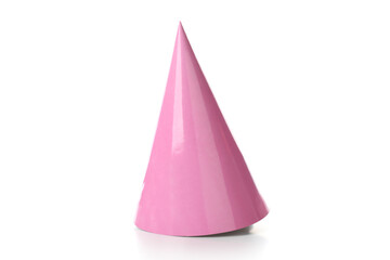 Fototapeta premium Pink party hat isolated on white background