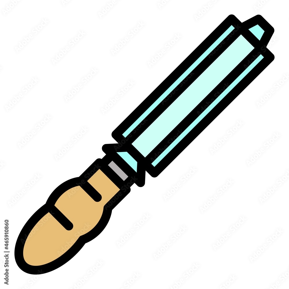Aufkleber building chisel icon. outline building chisel vector icon color flat isolated