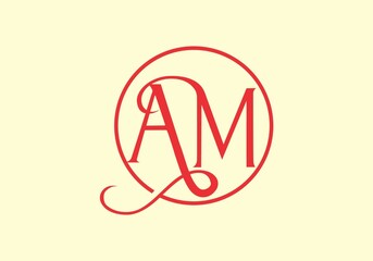 Unique shape of AM initial letter