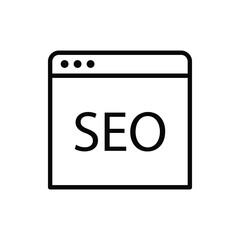 Obraz premium SEO icon vector graphic