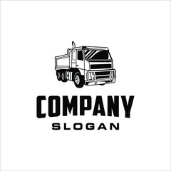 Dump truck logo with masculine style design © Dedy Andreas