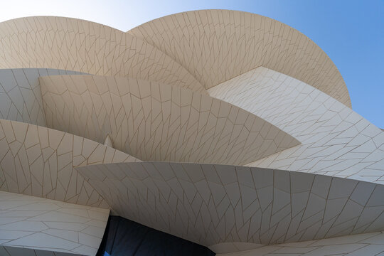 National Museum of Qatar (Desert rose) in Doha, Qatar, Middle East