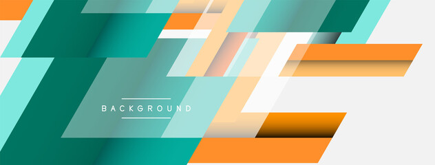 Background. Geometric diagonal square shapes and lines abstract composition. Vector illustration for wallpaper banner background or landing page