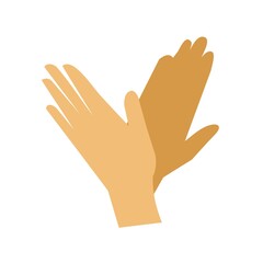 female hands clapping vector design