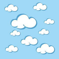 cloud in the sky pattern background vector design