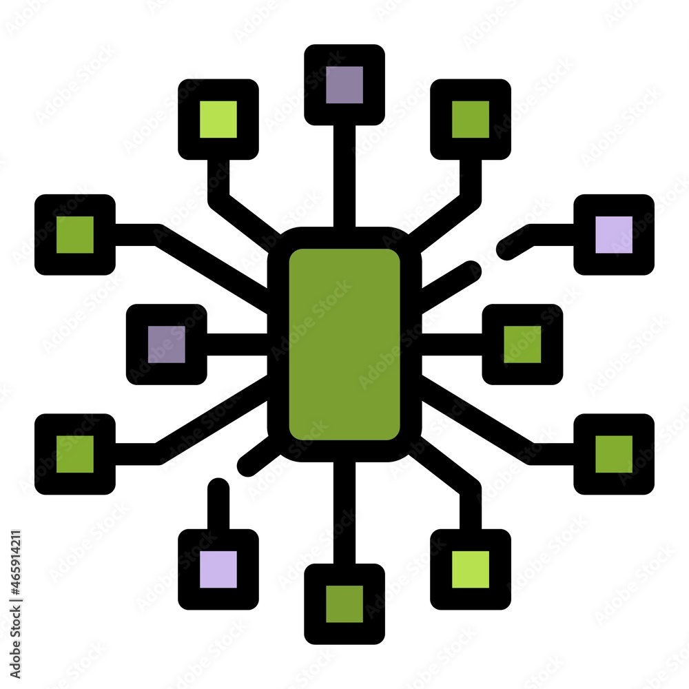 Poster communications engineer scheme city icon. outline communications engineer scheme city vector icon co
