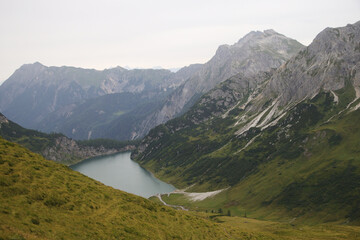 Fototapeta na wymiar Panorama of Tappenkarsee valley, Austria