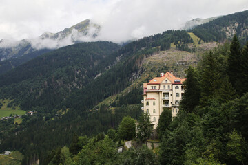 Fototapeta na wymiar An old hotel in Bad Gastein, Austria