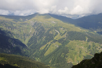 Fototapeta na wymiar The view from Zitterauer Tisch mountain, Bad Gastein, Austria