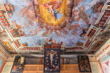 South Tyrol. Ancient city of Chiusa. Fortress and spirituality