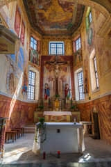 South Tyrol. Ancient city of Chiusa. Fortress and spirituality