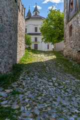 South Tyrol. Ancient city of Chiusa. Fortress and spirituality