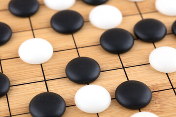 Chess pieces on the chessboard