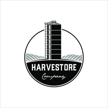 Harvestore silo logo with classic design style
