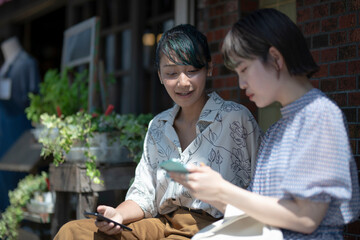 Retro-style Town on a Walk