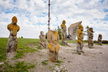 Cumans stone statues 9-13th century. Kurgan stelae