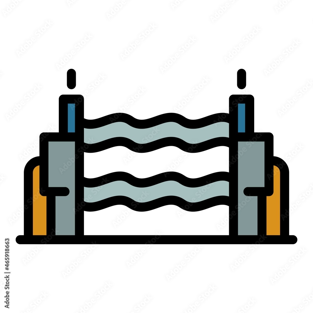 Aufkleber radio wave device icon. outline radio wave device vector icon color flat isolated