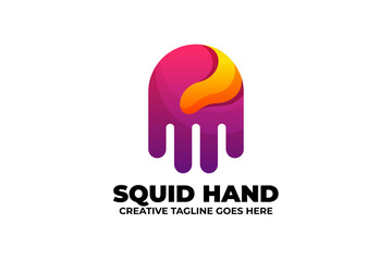 Squid Hand Gradient Logo