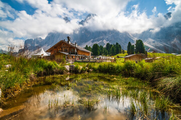 Fototapeta na wymiar Funes Dolomites. The Odle. Dream mountains