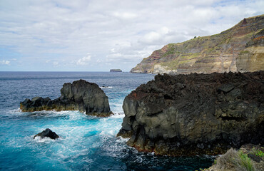 rough wild nord coast of sao miguel