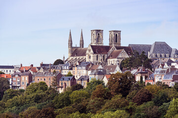 Cathedral in Laon, the medieval city and ancient capital of France