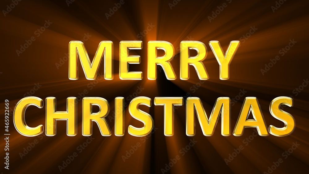 Poster glowing greeting text for christmas holiday, isolated - object 3d rendering