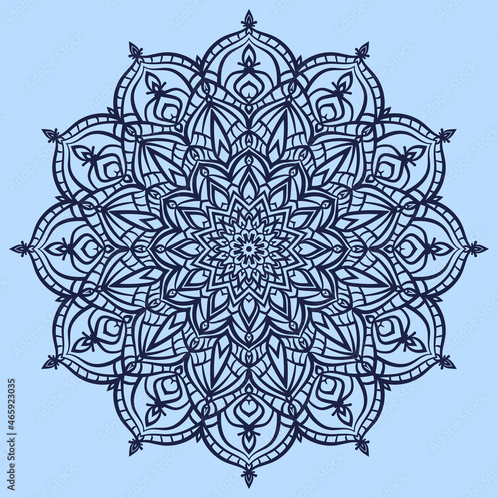 Aufkleber printmandala art vector abstract round trippy ethnic design for web or print element