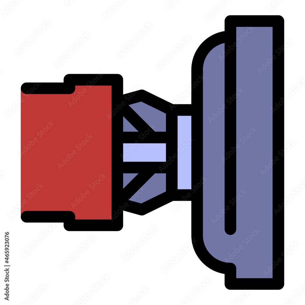 Poster linear milling machine icon. outline linear milling machine vector icon color flat isolated