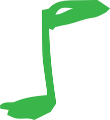 子供が描いた音符記号の落書き 