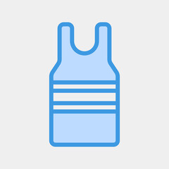 Singlet icon vector illustration in blue style about summer, use for website mobile app presentation
