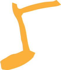 子供が描いた音符記号の落書き 