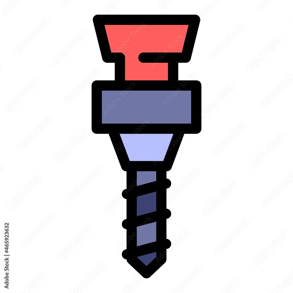 Poster worker milling machine icon. outline worker milling machine vector icon color flat isolated