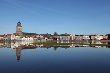 A panoramic view on the city of Deventer in the Netherlands