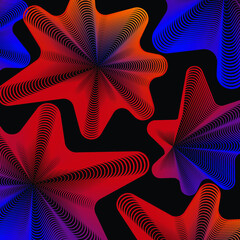 Hot tone gradient abstract wave technology background with black background digital effect corporate concept,abstract 