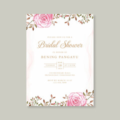 Floral watercolor for bridal shower invitation