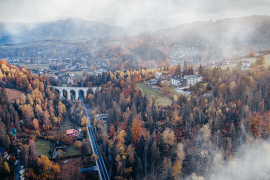 Wisła Łabaj&oacute;w Wiadukt Kolejowy - Beskidy