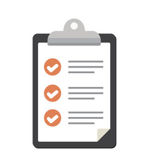 Vector Clipboard with checklist. checklist icon. Clipboard with ticks checkmarks. Checklist, complete tasks, to-do list, survey, exam concepts.