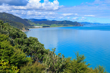 Obraz na płótnie Canvas View of scenic Hawai Bay in the eastern Bay of Plenty region, New Zealand